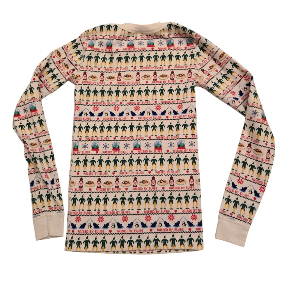 Hanna Andersson ELF Christmas 2-piece pajama top/pants set